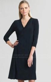 Faux Wrap V-Neck 3 4 Sleeve Dress at Clara Sunwoo